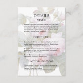 Rozen bruiloft gast details Kaart (Voorkant)