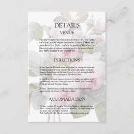  Rozen bruiloft gast details Kaart