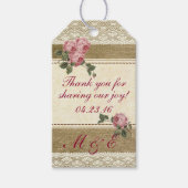  Rozen bruiloft Gast Favor Cadeaulabel (Voorkant)