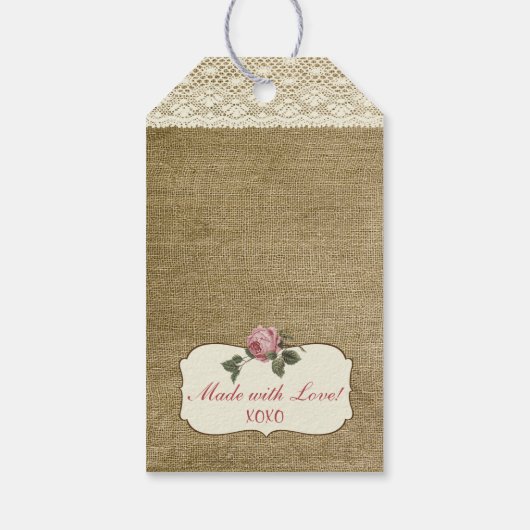  Rozen bruiloft Gast Favor Cadeaulabel (Achterkant)