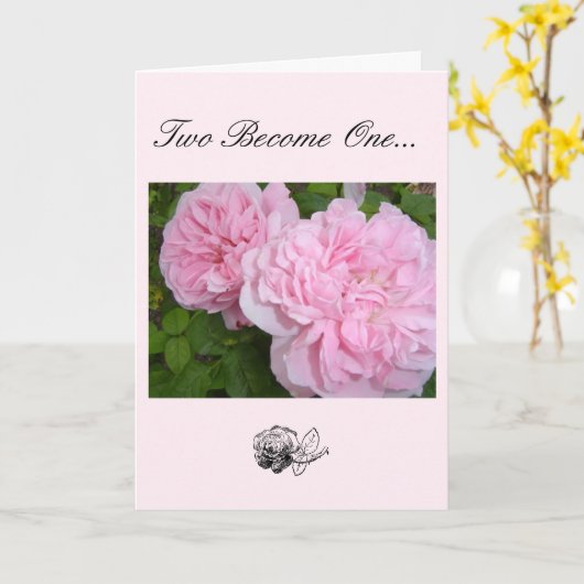 Rozen bruiloft gefeliciteerd kaart (Gele Bloem)