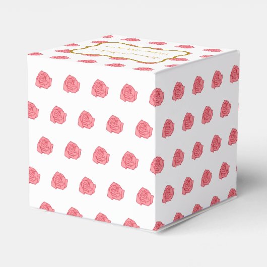 Rozen bruiloft gunst box bedankdoosjes (Achterkant)