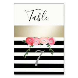 Rozen bruiloft met moderne gouden strepen kaart