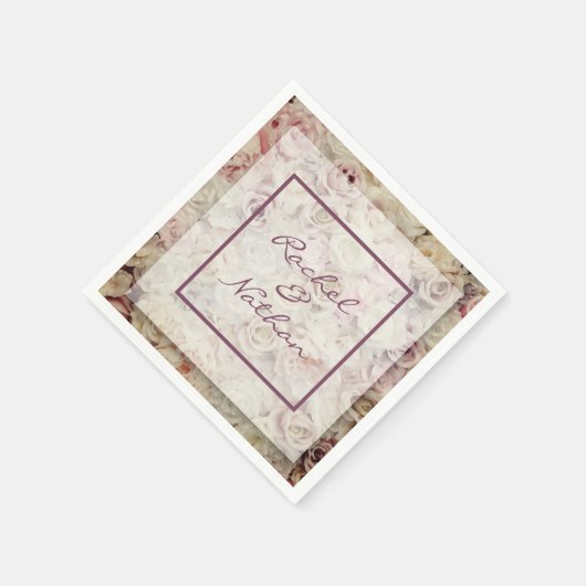 Rozen bruiloft Napkins Servet (Hoek)