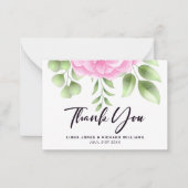 Rozen bruiloft Rozen Bedankt Noteer Kaart Notitiekaartje (Voorkant)