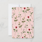  Rozen bruiloft RSVP Kaartje (Achterkant)