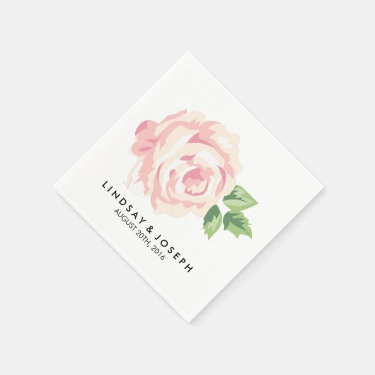  Rozen bruiloft Servetten (Hoek)