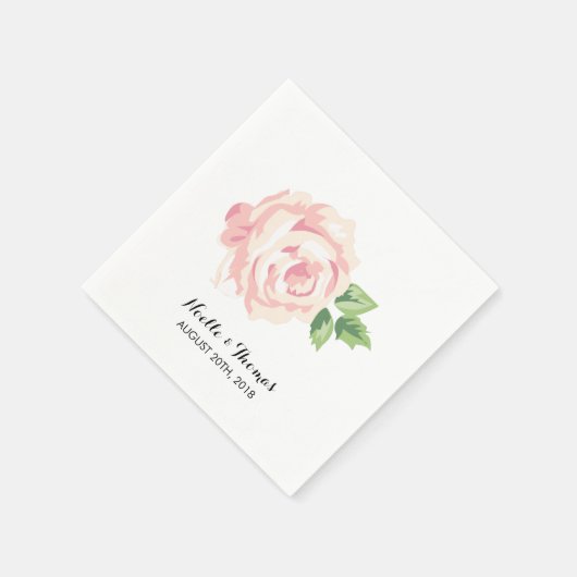  Rozen bruiloft Servetten (Hoek)