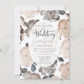  Rozen Bruiloft Typografie Uitnodiging (Voorkant)