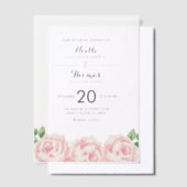  Rozen bruiloft Vellum Uitnodigingen (Offset)