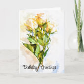  Rozen Bunch Verjaardag Flower Art Kaart (Voorkant)