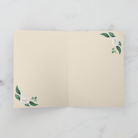 Rozen, Bunny en Golden Egg Persoonlijke Pasen Kaart (Binnen)