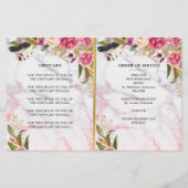 Rozen Burgundy Blush Celebration of Life Programme (Achterkant)