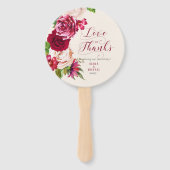 Rozen Burgundy/Cream Wedding Ceremony ID584 Handwaaier (Voorkant)