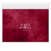 Rozen Burgundy/Cream Wedding Dank je ID584 (Binnen Horizontaal (Onder))