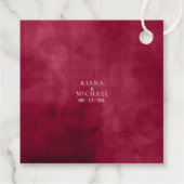 Rozen Burgundy/Cream Wedding Dank je ID584 Bedankjes Labels (Achterkant)