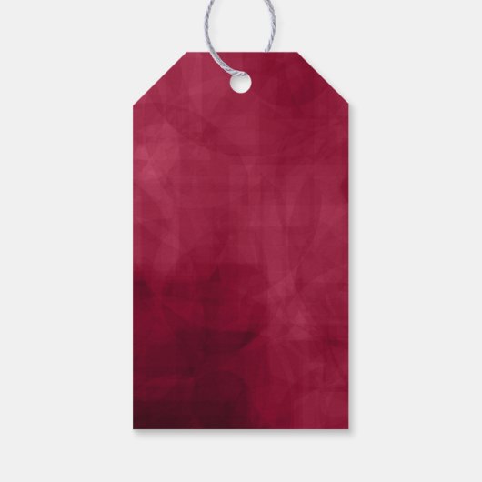 Rozen Burgundy/Cream Wedding Dank je ID584 Cadeaulabel (Achterkant)