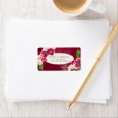 Rozen Burgundy/Cream Wedding ID584 Etiket (Insitu)