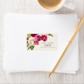 Rozen Burgundy/Cream Wedding ID584 Etiket (Insitu)