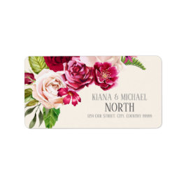 Rozen Burgundy/Cream Wedding ID584 Etiket