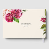 Rozen Burgundy/Cream Wedding ID584 Gastenboek (Achterkant)