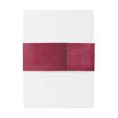 Rozen Burgundy/Cream Wedding ID584 Uitnodigingen Wikkel (Achterkant Voorbeeld)