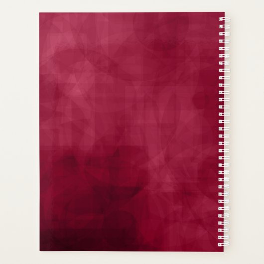 Rozen Burgundy/Cream Wedding Plans ID584 Planner (Achterkant)