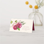 Rozen Burgundy/Cream Wedding Table ID584 Plaatskaartje (Achterkant)