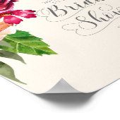 Rozen Burgundy/Cream Wedding Vrijgezellenfeest ID5 Poster (Hoek)