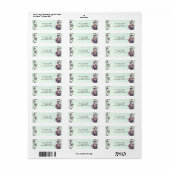 Rozen & Butterflies Bronze Quinceañera Party Etiket (Full Sheet)