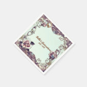 Rozen & Butterflies Bronze Quinceañera Party Servetten (Hoek)