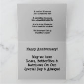 Rozen Butterflies en Rainbows Kaart (Binnen)