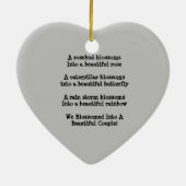 Rozen Butterflies en Rainbows Keramisch Ornament (Achterkant)