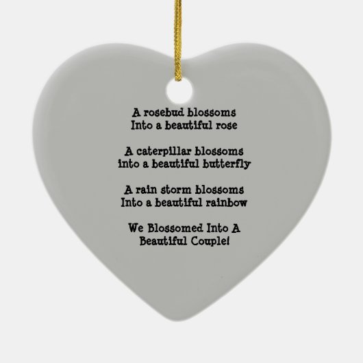 Rozen Butterflies en Rainbows Keramisch Ornament (Achterkant)