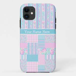 Rozen Butterflies Faux Patchwork iPhone 5/5s Hoesj iPhone 11 Hoesje