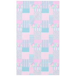 Rozen, Butterflies Faux Patchwork Tablecloth Tafelkleed