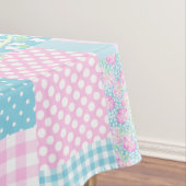 Rozen, Butterflies Faux Patchwork Tablecloth Tafelkleed (Voorbeeld)