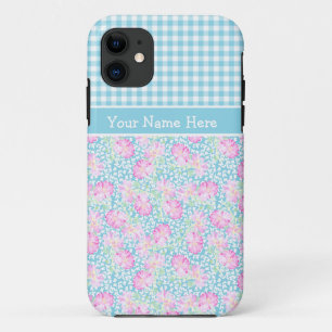 Rozen, Butterflies, Gingham: iPhone 5/5s Hoesje