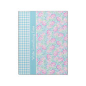 Rozen, Butterflies, Gingham Notitieblok of Jotter (Linkerzijde)