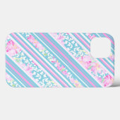Rozen Butterflies Pink, Blue Stripes iPhone 6 Hoes (Achterkant (horizontaal))