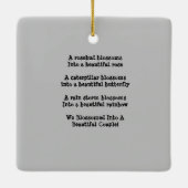 Rozen Butterflies & Rainbows Vivid Keramisch Ornament (Achterkant)