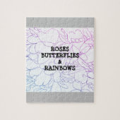 Rozen Butterflies & Rainbows Vivid Legpuzzel (Verticaal)
