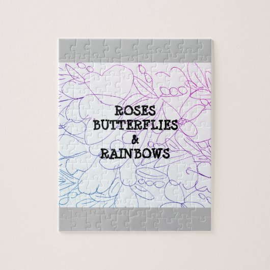 Rozen Butterflies & Rainbows Vivid Legpuzzel (Verticaal)