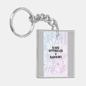 Rozen Butterflies & Rainbows Vivid Sleutelhanger (Voorkant Links)