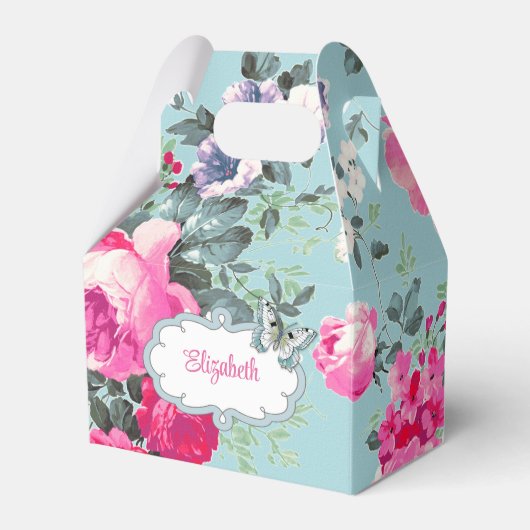 Rozen Cadeaucode voor aangepaste naam, vetdozen Bedankdoosjes (Voorkant Zijde)