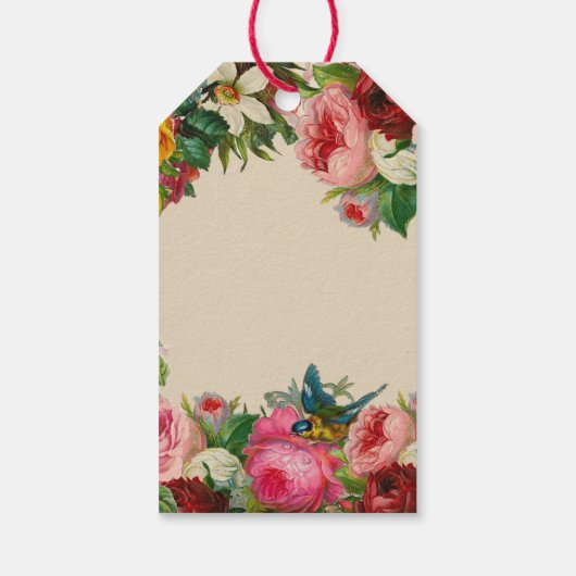  Rozen CadeauLabels Aangepaste EDIT-TEKST (Achterkant)