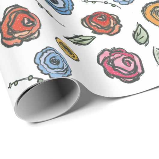 Rozen Cadeaupapier (Rol Hoek)