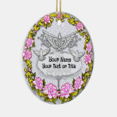 Rozen Caduceus Keramisch Ornament (Rechts)