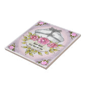 Rozen caduceus verpleegkundige tegeltje (Zijkant)