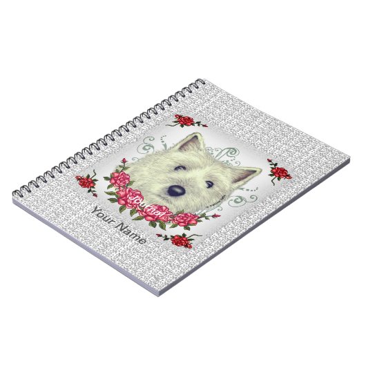 Rozen Cairn Terrier Notitieboek (Linkerzijde)